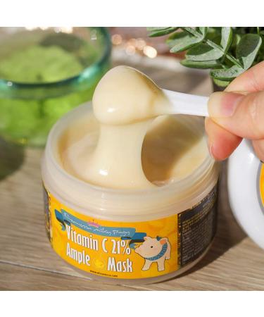 Elizavecca Milky Piggy Vitamin C 21% Ample Beauty Mask | Brightening & Hydrating 3.53 oz - Buy Online on GoSupps.com