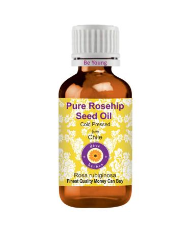d ve herbes Pure Rosehip Seed Oil (Rosa rubiginosa) Cold Pressed 10ml (0.33 oz)