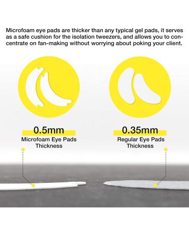 LASHVIEW 100 Pairs Under Eye Pads Kit for Lash Extensions - Microfoam, Lint Free, Hypoallergenic & Waterproof - Stick Well, Fit Most Eye Shapes - Professional Eyelash Extension Supplies - Buy Online on GoSupps.com