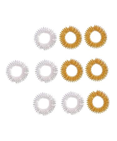 Fomiyes 10st finger massage ring spiky sensory finger rings decompression toy fidget toys fidgets toys toys chinese massage ring massage rings for the fingers