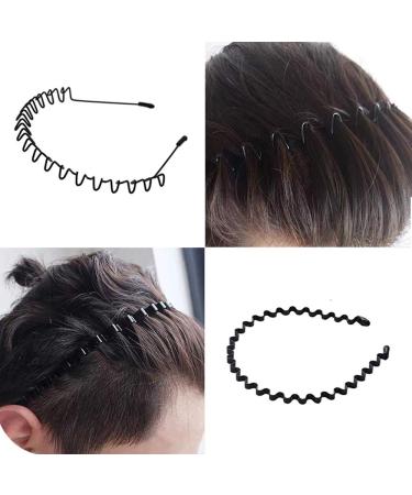 Metal Wavy Headband Unisex - Black Spring Hair Band for Men & Women - Buy Online on GoSupps.com
