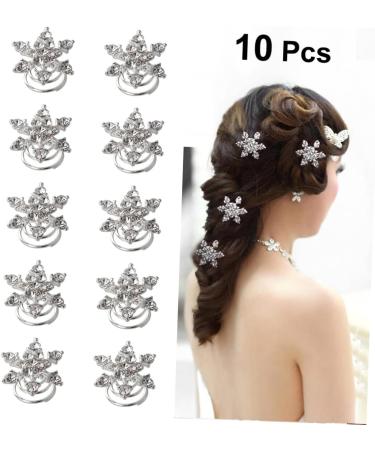 FRCOLOR Pearl Hair Barrettes clips snowflake pin jewels rhinestone barrettes for women stamper gems womens barrettes for Spiral Hairpin Miss bare white Jewelry Kit - Buy Online on GoSupps.com