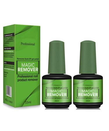 Magic Remover Gel Polish, Gel Nail Remover for Nail, Quick and Efficient Without Damaging the Nail, Professional Manicure Salon DIY Nail Kit Gifts for Girls Women (Green2)