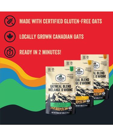 Stone Age Oatmeal 500g (Pack of 8) - High Protein High Fibre - Gluten-free Non-GMO - Perfect for Overnigh Oats - Buy Online on GoSupps.com