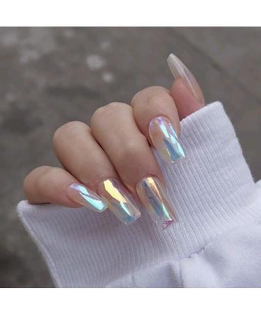 Brishow Artificial False Nails - Long Acrylic Full Cover Stick-On Nails - 24 Piece Set for Women & Girls - Perfect for International Shipping - Buy Online on GoSupps.com