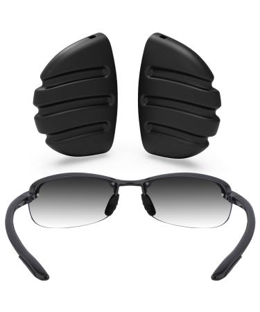 ToughAsNails Replacement Nose Pads for Maui Jim Makaha MJ405/Sandy Beach MJ408/Ho'okipa MJ407 and Martini Sunglasses 1 Pair Black