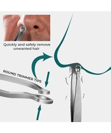 Nose Hair Trimmer & Tweezers - Precision Steel Nose Hair Removal Tools for Men & Women - Buy Online on GoSupps.com