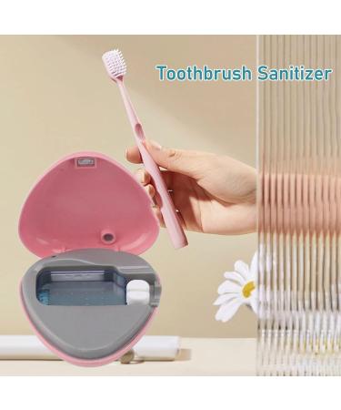 Sanitizer Toothbrush Case Rechargeable Portable Mini Travel Toothbrush Holder Toothbrush Cleaner Case for All Electric and Manual Toothbrushes Pink - Buy Online on GoSupps.com