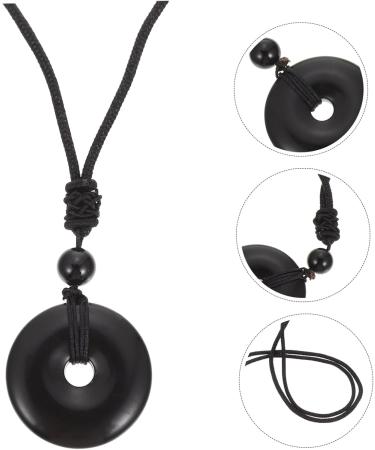 Shop Mobestech 3-Piece Chakra Necklace Set - Men's & Women's Obsidian Jewelry with Safety Buckle - Elegant Black Chinese Necklaces - Buy Online on GoSupps.com