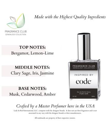 Inspired by Code 1.9 oz. EDP Mens fragrance with Bergamot Clary Sage and Musk is a seductive fragrance that eludes confidence. - Buy Online on GoSupps.com
