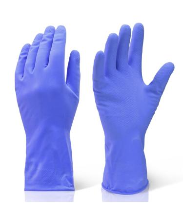 Large Blue Heavy Duty Industrial Cleaning & Washing Up Rubber Gloves. Comes With TCH Anti-Bacterial Pen!
