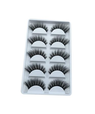 5 Pairs Fake eyelashes magnetic false eyelashes faux lashes easiest fake lashes beauty accessories false lashes bulk natural make up accessories girl set fiber dense