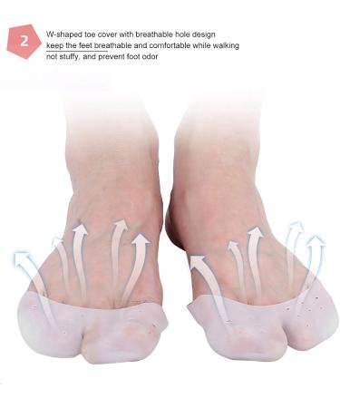 5 Pairs W-shaped Toe Caps & Forefoot Cushioning Pads - Soft Breathable Toe Protectors for Men & Women - White - Buy Online on GoSupps.com