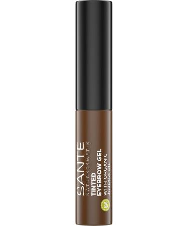 Sante Natural Cosmetics Brown Tinted Eyebrow Gel 02 - Vegan Fills Gaps & Shapes Brows 3.5ml - International Shipping Available - Buy Online on GoSupps.com