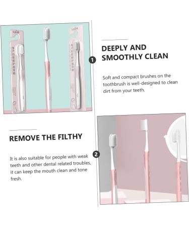 Minkissy Kids Toothbrush Set - Hairy Oral Care for Children & Pregnant Women - 3 Pieces in Anthracite & White - Buy Online on GoSupps.com