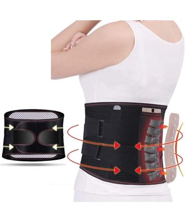Silver X Lumbar Support Belt - Tourmaline Self-Heating Adjustable Back Support for Men & Women - XL Thermal Protective Strap - Buy Online on GoSupps.com
