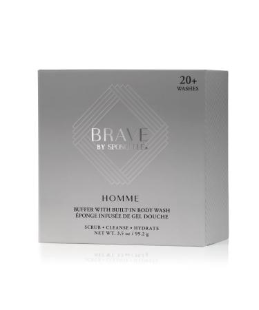 SPONGELL Men's Homme Collection Body Wash Infused Puffer Brave Silver
