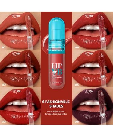  SONGVISON Moisturising Lip Gloss Set of 6 - Moisturising and Nourishing Lip Gloss and Tint Long Lasting Non-Sticky Jelly Finish Plumping Oil for Soft and Irresistible Lips - Buy Online on GoSupps.com