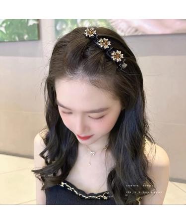8PCS Sparkling Crystal Stone Braided Hair Clips Set for Women - Rhinestones Hairpin Duckbill Clip with Small Clips - Ideal Hair Accessories for Girls and Women - Buy Online on GoSupps.com