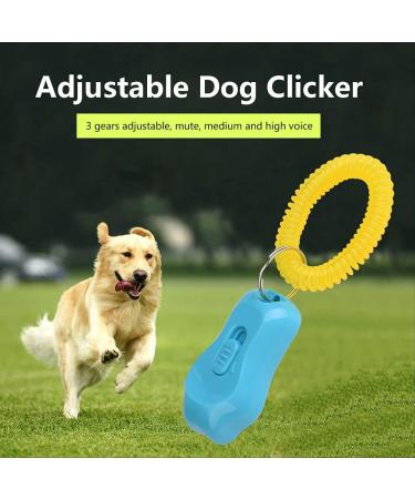 Zerodis Dog Training Clicker - Adjustable 3-Stage Sound Universal Pet Training Device for Cats & Dogs - Blue - Buy Online on GoSupps.com