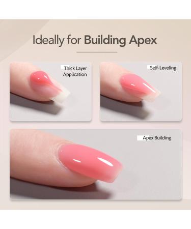 GAOY 6 Colors Rubber Base Gel Set Jelly Builder Nail Gel in Nude Sheer White & Pink | 2-in-1 Soak Off Base Gel Nail Strengthener - Buy Online on GoSupps.com