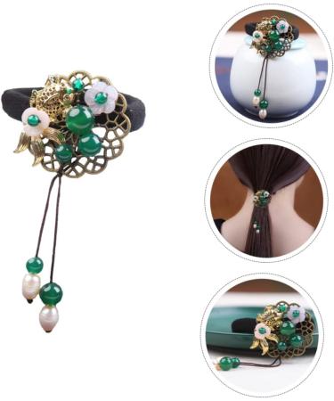 Beavorty 1Pc hair tie hair tie elastics ponytail holders ribbon ponytail holder pearl hair rings thick hair rope wedding hair accessories Women Hair Circle Small and fresh Hair up copper - Buy Online on GoSupps.com