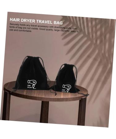 Baluue 10 Pcs Storage Bag Styling Tool Organizer Hairdryer Bonnet Hotel Hair Dryer Bag Flocking Cloth Black 26x23cmx5pcs Blackx5pcs - Buy Online on GoSupps.com