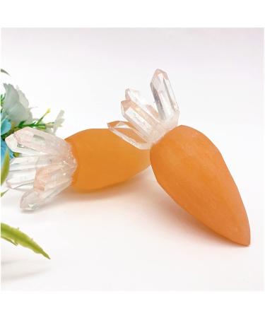 Natural Crystal Rough 1pc Natural Orange Selenite Carrot Quartz Crystals Polished Stone Clear Column Reiki Gypsum Home Decoration ERTEYIN - Buy Online on GoSupps.com