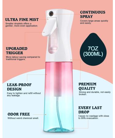 Buy Creamify 300ml Continuous Ultra Fine Spray Bottle - Perfect for Hair Plants & Garden Use | Color Gradient Design - Buy Online on GoSupps.com