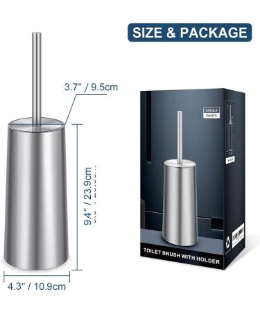 304 Stainless Steel Toilet Brush and Holder - Durable and Elegant Bathroom Accessory - Buy Online on GoSupps.com