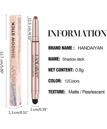 MCAORI Double End Glitter Matte Eyeshadow Stick Pencil Eyeshadow Makeup Waterproof Bicolor ShimmersCosmetics Beauty Makeup Tool - Buy Online on GoSupps.com