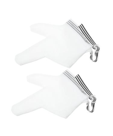 Generic 1 Pair Anti-Eating Gloves Baby Gloves Baby Stop Sucking Finger Gloves Baby Thumb Gloves Baby Stop Thumb Sucking Kit Child Nylon White Orthotics Anti-Eating Hands Gloves for Kids White 12x7cm