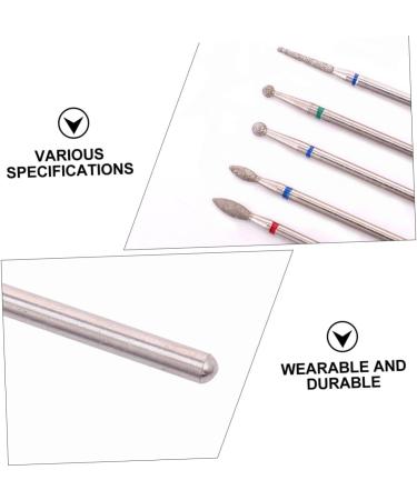 Beaupretty Drill Acrylic Nails Nails Cuticle Tools Polish Cuticle Manicure nail tool Manicure Pedicure Diamond Carbide Nail Art Drill Bit diamond drill bits ceramic tools head Tools - Buy Online on GoSupps.com