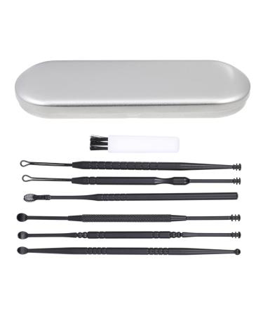 Healifty Ear Cleaning Kit Ear Cleaning Kit Cleaning Tools 1 Set Stainless Steel Earwax Cleaning Scoops Practical Ear Cleaners Earwax Removing Tools Ear Cleaning Tool Cleaning Tools Cleaning Tools Black