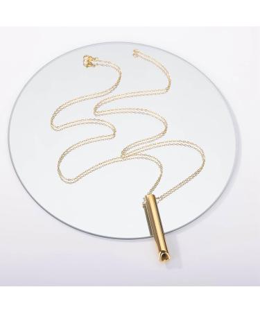 Anxiety Relief Necklace | Anapana Breathing Tool | Stainless Steel Meditation Practice | Stop Smoking Aid | Calming Gift for Women - Buy Online on GoSupps.com