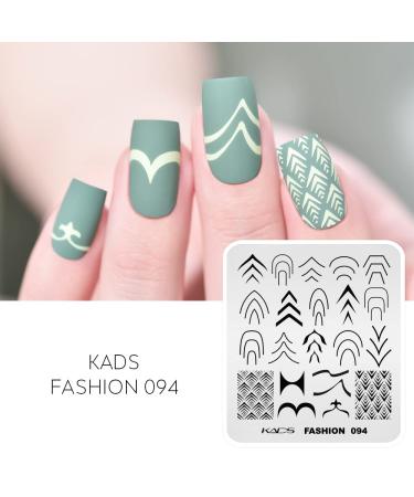 KADS Nail Stamping Plate Set - French Summer Flower Flamingo Rose Design with Stamper and Scraper - Buy Online on GoSupps.com