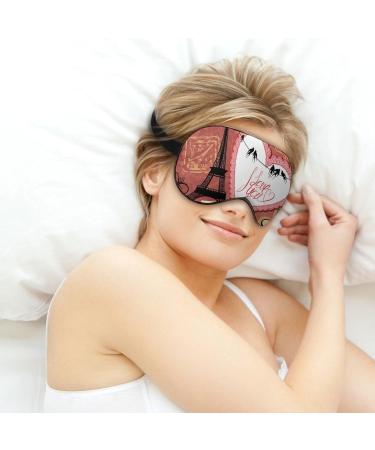 Vintage Paris Theme Sleeping Mask | Soft Adjustable Eye Cover | Light-Blocking Sleepmask for Men & Women - Buy Online on GoSupps.com