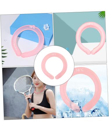 NOLITOY Ice Bolster Cooling Neck Collar - Summer Heat Prevention Ice Pad - Pink Ice Crystal Mixture 18x17x2CM - Outdoor Comfort - Buy Online on GoSupps.com