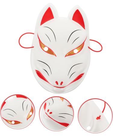 ABOOFAN FOCK MASKE - Half Face Cosplay Anime Mask | Portable Party & Festival Decoration | Anbu Fox White Neko-Katzenmask - Buy Online on GoSupps.com
