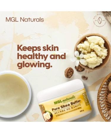 MGL Naturals Organic Ivory Whipped Shea Butter | Apple & Honeysuckle Scented | 100% Raw from Ghana | 11 oz - Buy Online on GoSupps.com