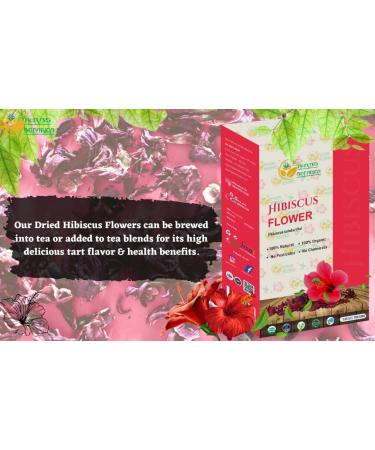Herbs Botanica Hibiscus Flower Dried Organic For Tea Hair Growth Flor De Jamaica Organica Whole Full Flower Petals Cake Decoration & Cocktails 7.05 Oz / 200 Gms - Buy Online on GoSupps.com
