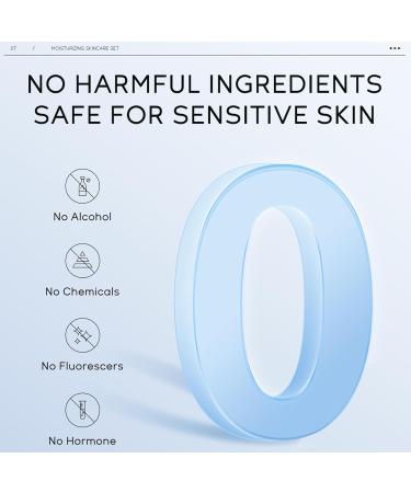 Mini Hydrated Skin Care Kit 3 in 1 Hydrating Routine Set Skin Care Gift Set with Serum Eye Cream Moisturizer for Dry Combination Skin - Buy Online on GoSupps.com