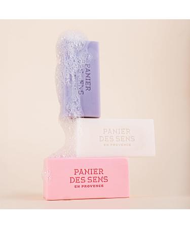 Panier des Sens Soap Gift Set for Women - Cotton Rose & Lavender Bars - 97% Natural - Perfect Christmas & Birthday Gift - Hand & Body Soap with Shea Butter - 3x3.5oz - Buy Online on GoSupps.com