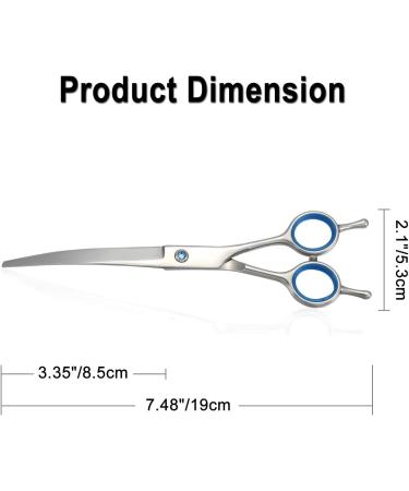 Mangostyle Stainless Steel Pet Grooming Shears | Curved Cat Dog Scissors - Buy Online on GoSupps.com