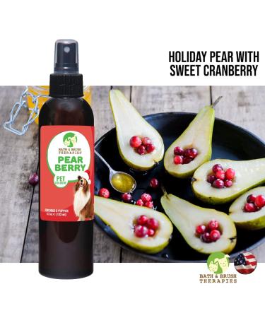 Bath & Brush Therapies Pear Berry Pet Cologne 4.5 oz for Dogs | Long-Lasting Odor Eliminator | Cruelty-Free, Paraben-Free | Made in USA - Buy Online on GoSupps.com