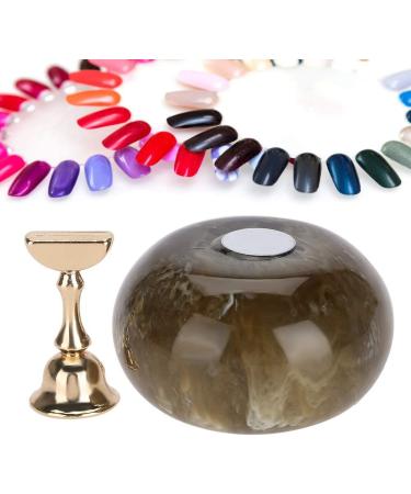 Nail Stand For Press Ons Nail Practice Stand Nail Holder For Painting Nails Magnetic Golden Base Nail Tips Holders Fingernail Display Stands For DIY Nail Art Practicing Manicure - Buy Online on GoSupps.com