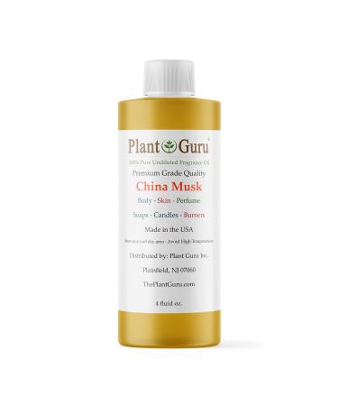 Plant Guru China Musk Fragrance Oil 4 fl. oz. - Scented Oil for DIY Soap Making Candles Bath Bombs Aromatherapy Diffusers