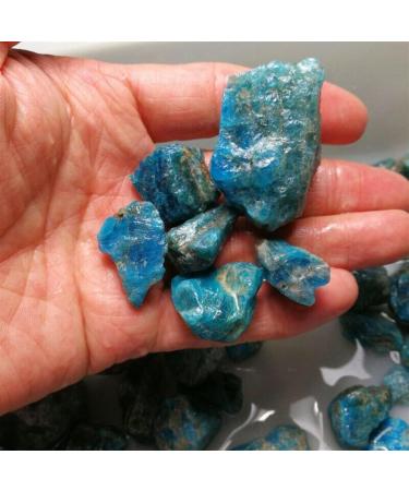 90-100g Natural Raw Blue Apatite Crystal Stone Gravel RoughMineral Specimen Collection NaturalReiki Decoration qiangang - Buy Online on GoSupps.com