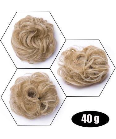 Dark Brown & Light Brown Messy Hair Bun Scrunchie - 35g Hair Updo Extensions - Buy Online on GoSupps.com