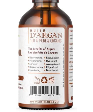 Argan Oil from Morocco 100% pure cold pressed organic and unrefined. Your best cosmetic care for hydrated skin smooth hair and healthy nails. in a dark glass bottle and a dropper. 50 ml (Pack of 1) - Buy Online on GoSupps.com